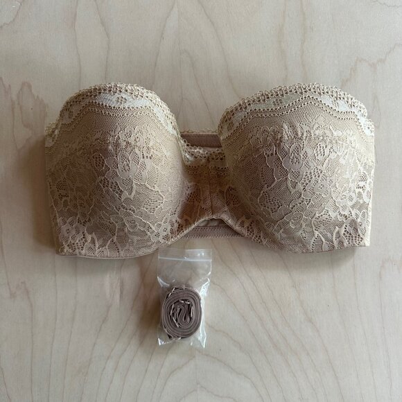 NWOT b.temped by Wacoal Enticing Strapless Bra Tan 32DD - Picture 2 of 5